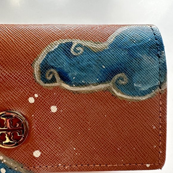 Custom Painted Tory Burch Eyeglass/Sunglass Case - Picture 2 of 7